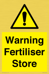 Warning Fertiliser Store